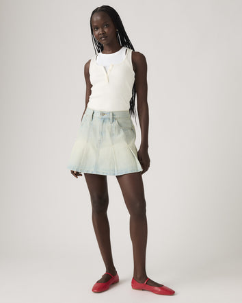 levi's® 百褶迷你裙 | 女裝 001VO000323- Medium Indigo  – Levi's 香港