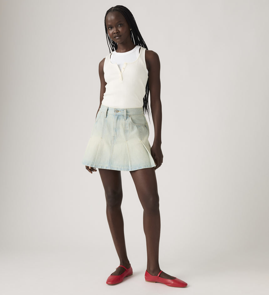 levi's® women's pleated mini skirt 001VO000323- Medium Indigo – Levi's Hong Kong