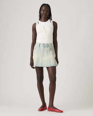 levi's® 百褶迷你裙 | 女裝 001VO000323- Medium Indigo  – Levi's 香港