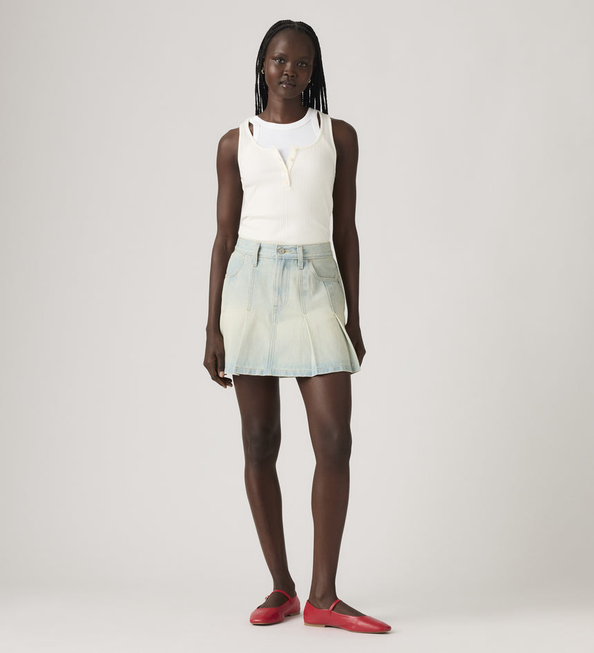levi's® women's pleated mini skirt 001VO000323- Medium Indigo – Levi's Hong Kong