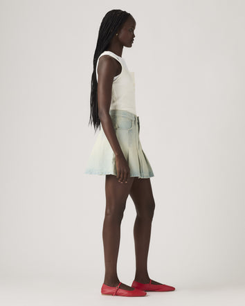 levi's® 百褶迷你裙 | 女裝 001VO000323- Medium Indigo  – Levi's 香港