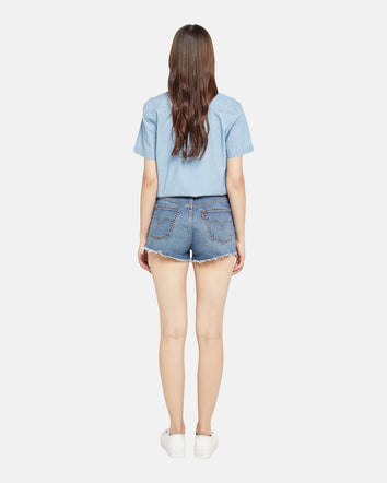 levi's® women's 501® original high-rise jean shorts 56327045224- Dark Indigo - Worn In  – Levi's Hong Kong
