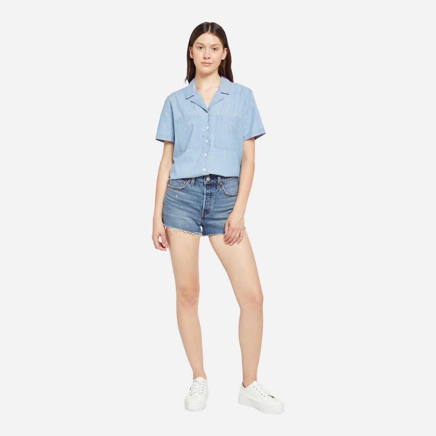 Levi's® 501® 原創高腰牛仔短褲 |女裝