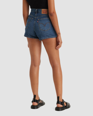 levi's® 高腰牛仔短褲 | 女裝 A1965003224- Dark Indigo  – Levi's 香港