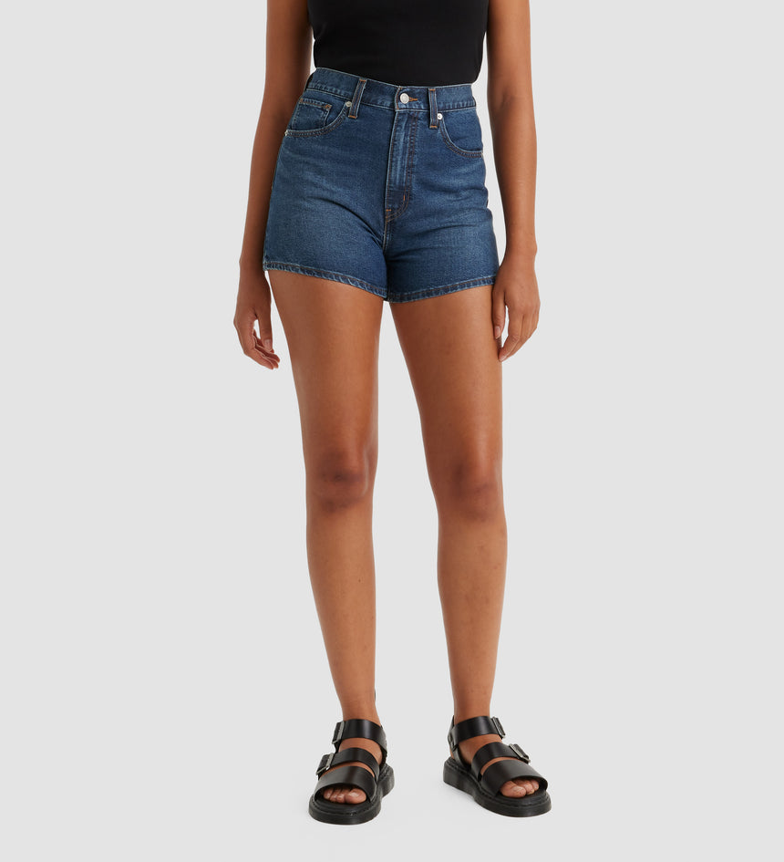levi's® 高腰牛仔短褲 | 女裝 A1965003224- Dark Indigo – Levi's 香港
