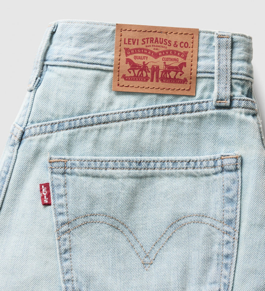 levi's® 高腰 baggy 寬鬆短褲|女裝 A9311001624- Light Indigo - Flat Finish – Levi's 香港