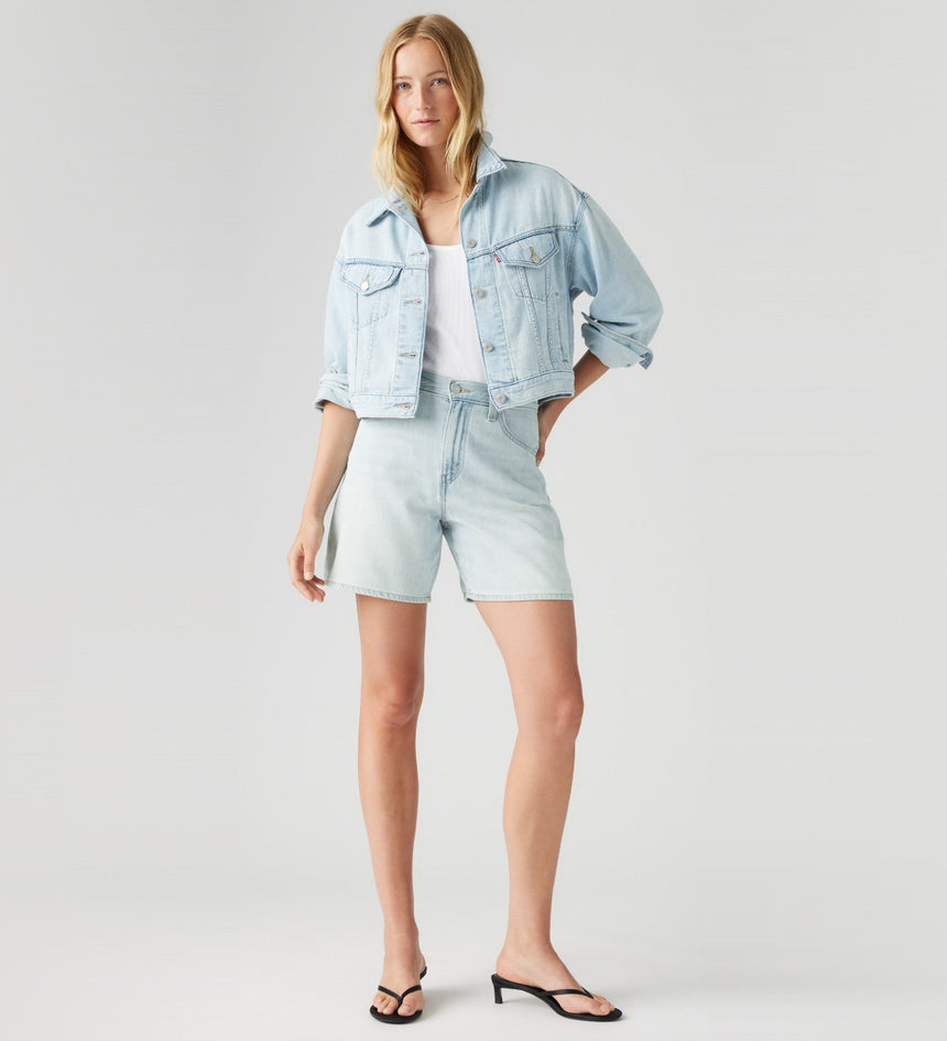 levi's® 高腰 baggy 寬鬆短褲|女裝 A9311001624- Light Indigo - Flat Finish – Levi's 香港