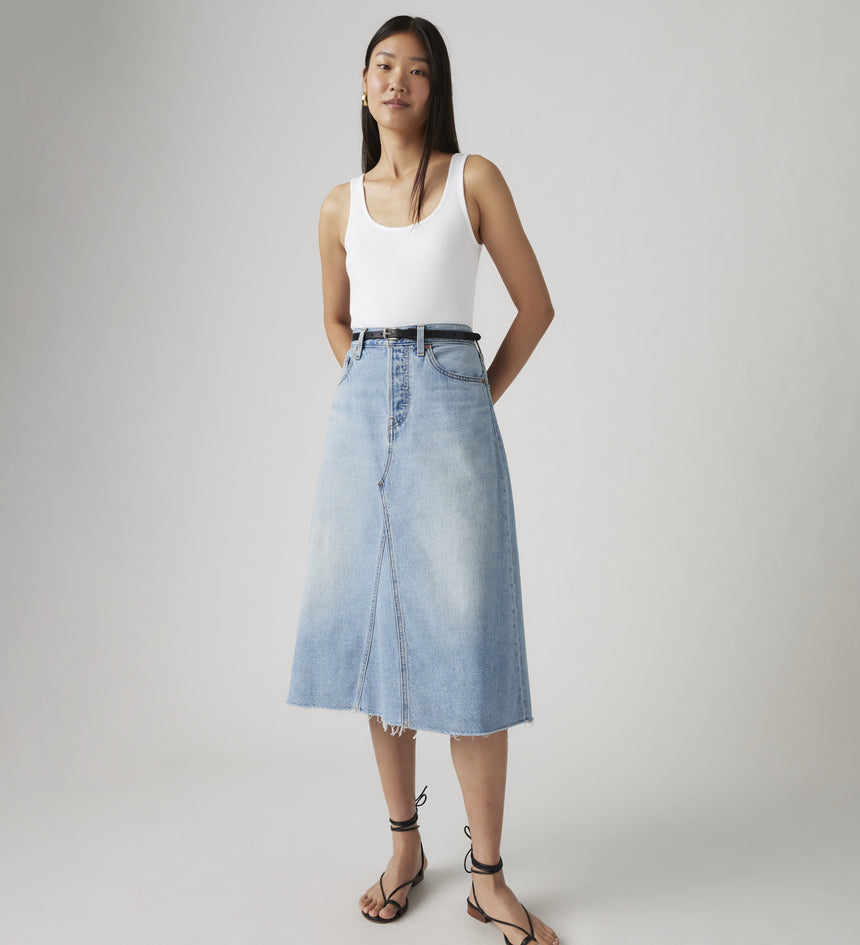 levi's® 高腰a字裙| 女裝 A9316000124- Light Indigo – Levi's 香港