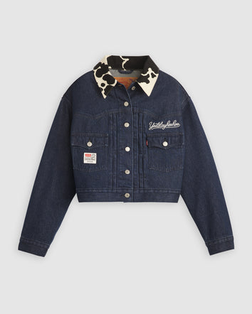 levi's® x toy story 女士 type ii trucker 牛仔外套 | 女裝 0034C0000XS- Dark Indigo  – Levi's 香港