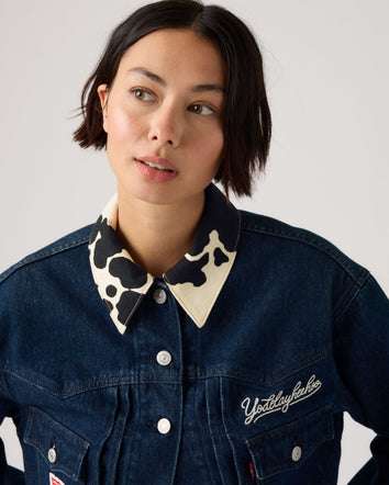 levi's® x toy story 女士 type ii trucker 牛仔外套 | 女裝 0034C0000XS- Dark Indigo  – Levi's 香港