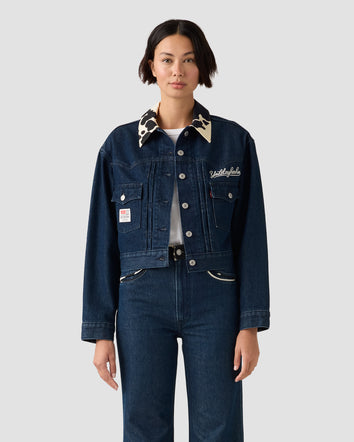 levi's® x toy story 女士 type ii trucker 牛仔外套 | 女裝 0034C0000XS- Dark Indigo  – Levi's 香港