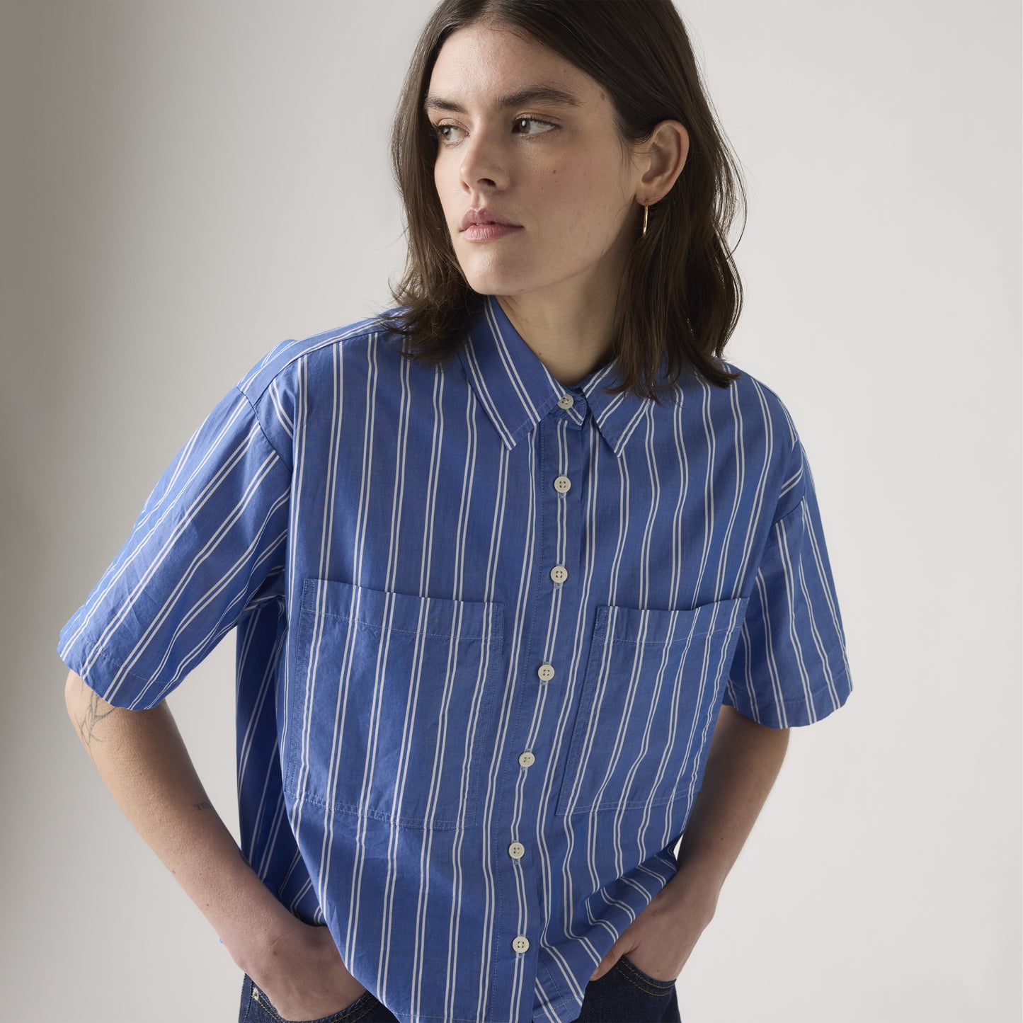 Levi's® Harlie 短袖短版襯衫 | 女裝