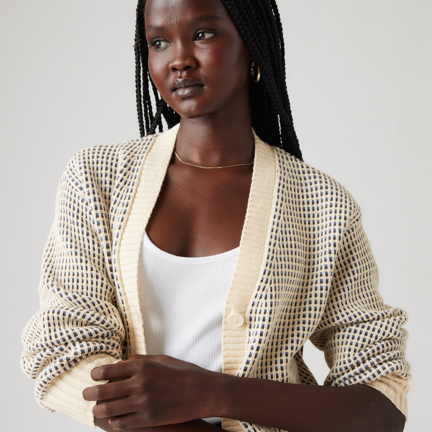 Levi's® SNOWFLAKE CARDIGAN BUTTER CREAM STRIPES