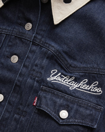 levi's® x toy story 女士 type ii trucker 牛仔外套 | 女裝 0034C0000XS- Dark Indigo  – Levi's 香港
