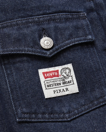 levi's® x toy story 女士 type ii trucker 牛仔外套 | 女裝 0034C0000XS- Dark Indigo  – Levi's 香港