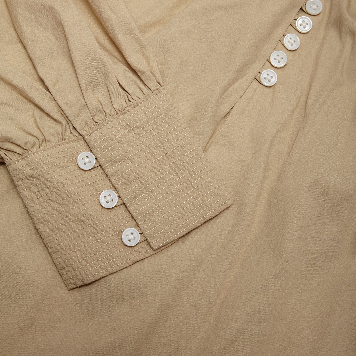 Gillian Mock Neck Ls Top Safari
