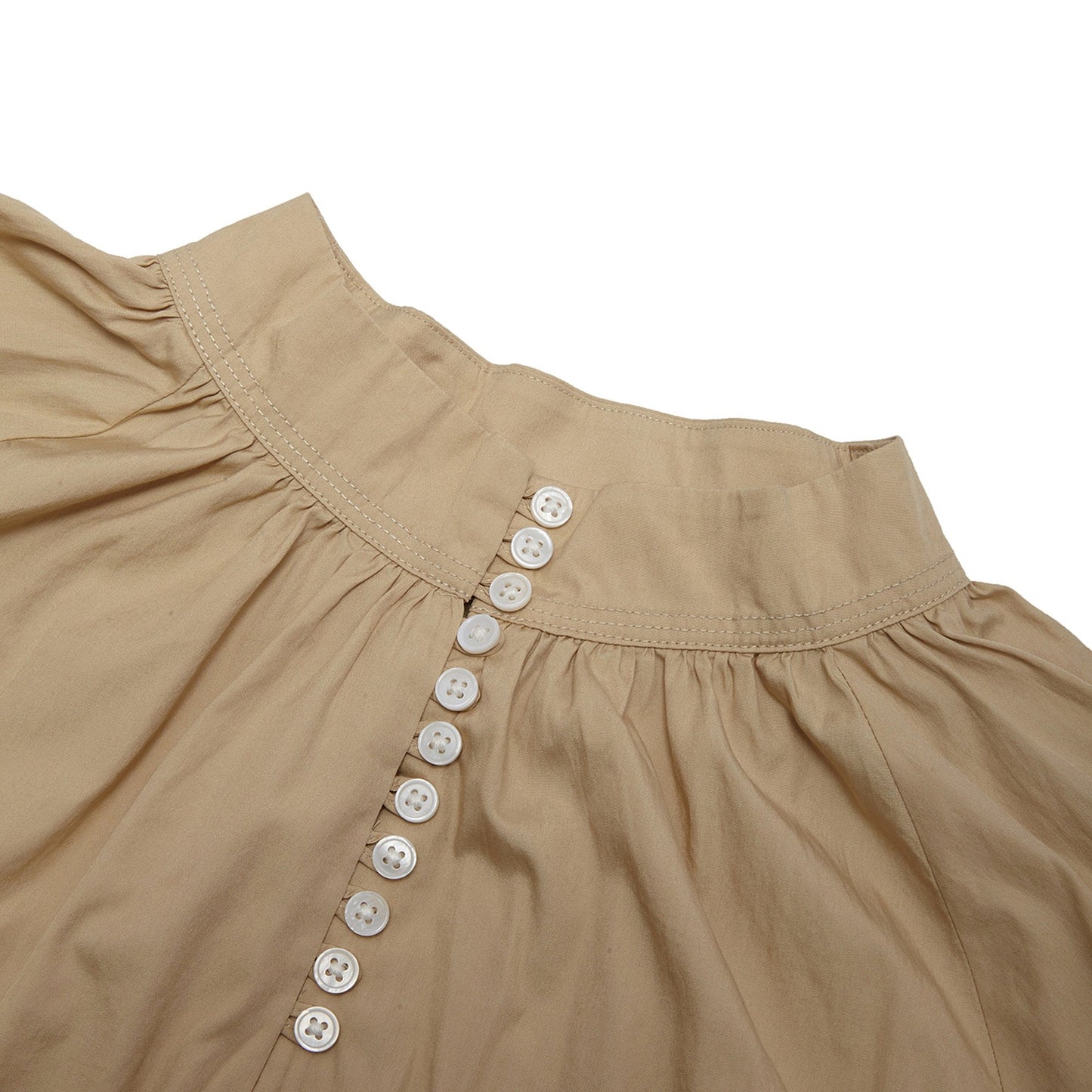 Gillian Mock Neck Ls Top Safari