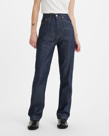 levi's® lvc®1950's 701  牛仔褲| 女裝 5070100362630 Dark Indigo Organic 701 - Dark Indigo - Flat Finish  – Levi's 香港