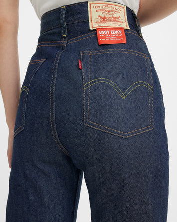 levi's® lvc®1950's 701  牛仔褲| 女裝 5070100362630 Dark Indigo Organic 701 - Dark Indigo - Flat Finish  – Levi's 香港