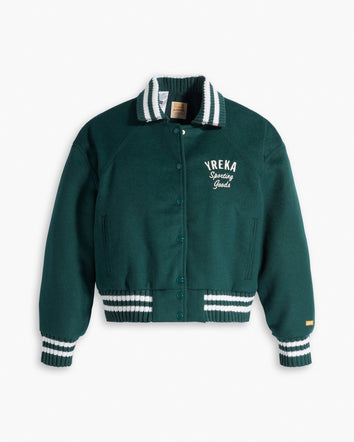 levi's® gold tab™ women's shrunken varsity jacket A59920000XS- Yreka 73 Deep Sea Moss  – Levi's Hong Kong
