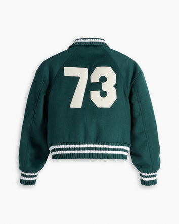 levi's® gold tab™ women's shrunken varsity jacket A59920000XS- Yreka 73 Deep Sea Moss  – Levi's Hong Kong