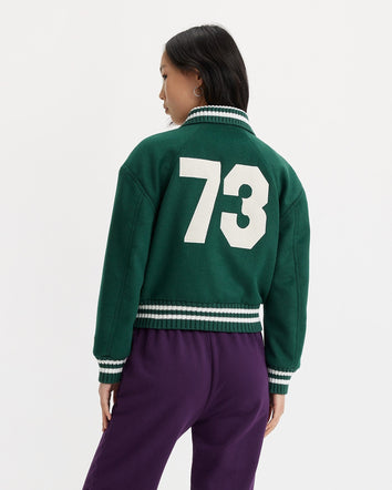 levi's® gold tab™ women's shrunken varsity jacket A59920000XS- Yreka 73 Deep Sea Moss  – Levi's Hong Kong