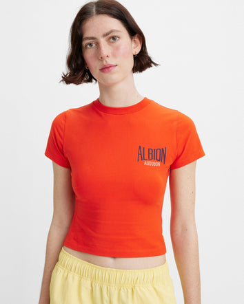 levi's® gold tab™ women's t-shirt A37180032XS- Albion Audubon Signal Red - Red  – Levi's Hong Kong