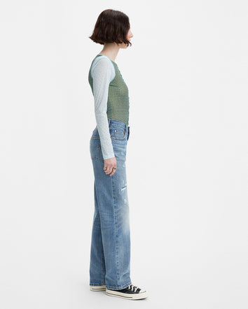 levi's® 501 90年代 直腳剪裁牛仔褲 | 女裝 A195900252428 Twisted Sister - Blue  – Levi's 香港