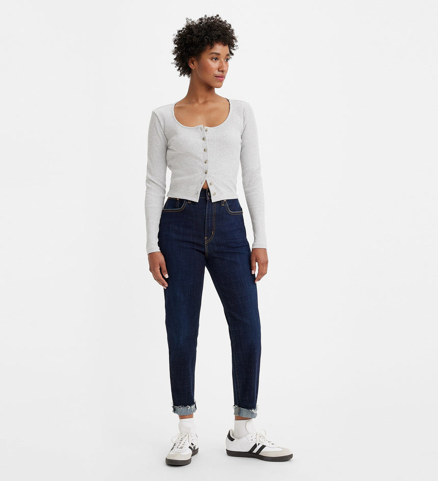levi's® women's high-rise boyfriend jeans 8587301212427 Cobalt Parade - Dark Indigo - Flat Finish – Levi's Hong Kong