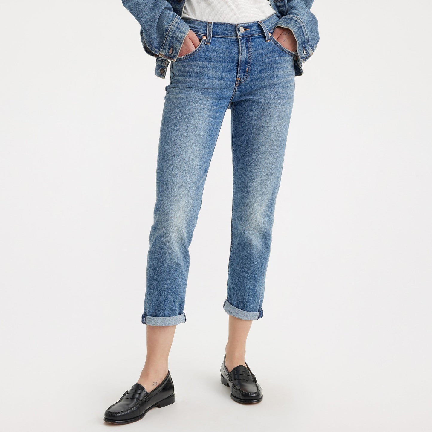 Levi's® 中腰男友牛仔褲| 女裝