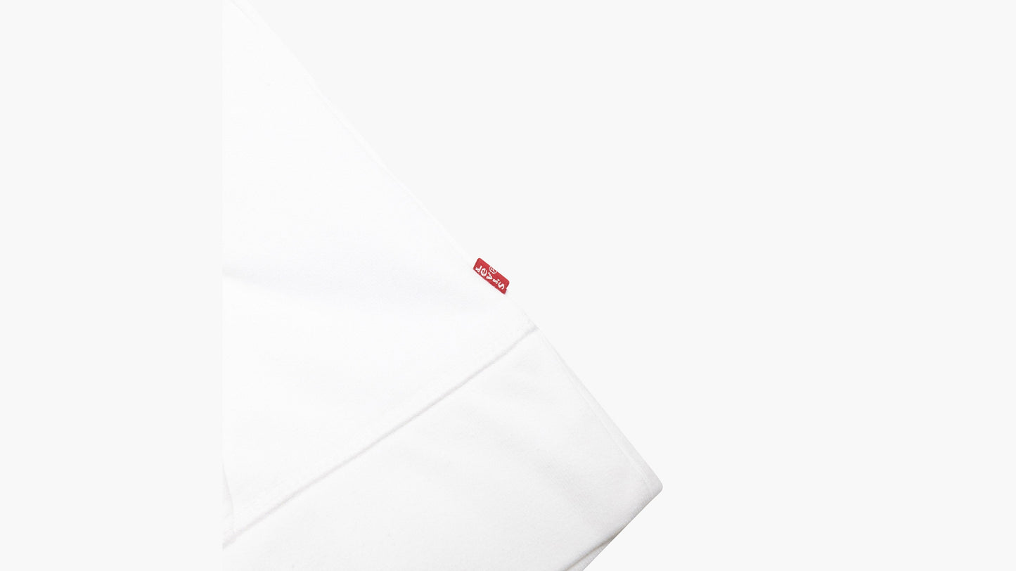 Levi's®Batwing Logo 白色重磅抽繩連帽衛衣 | 女裝