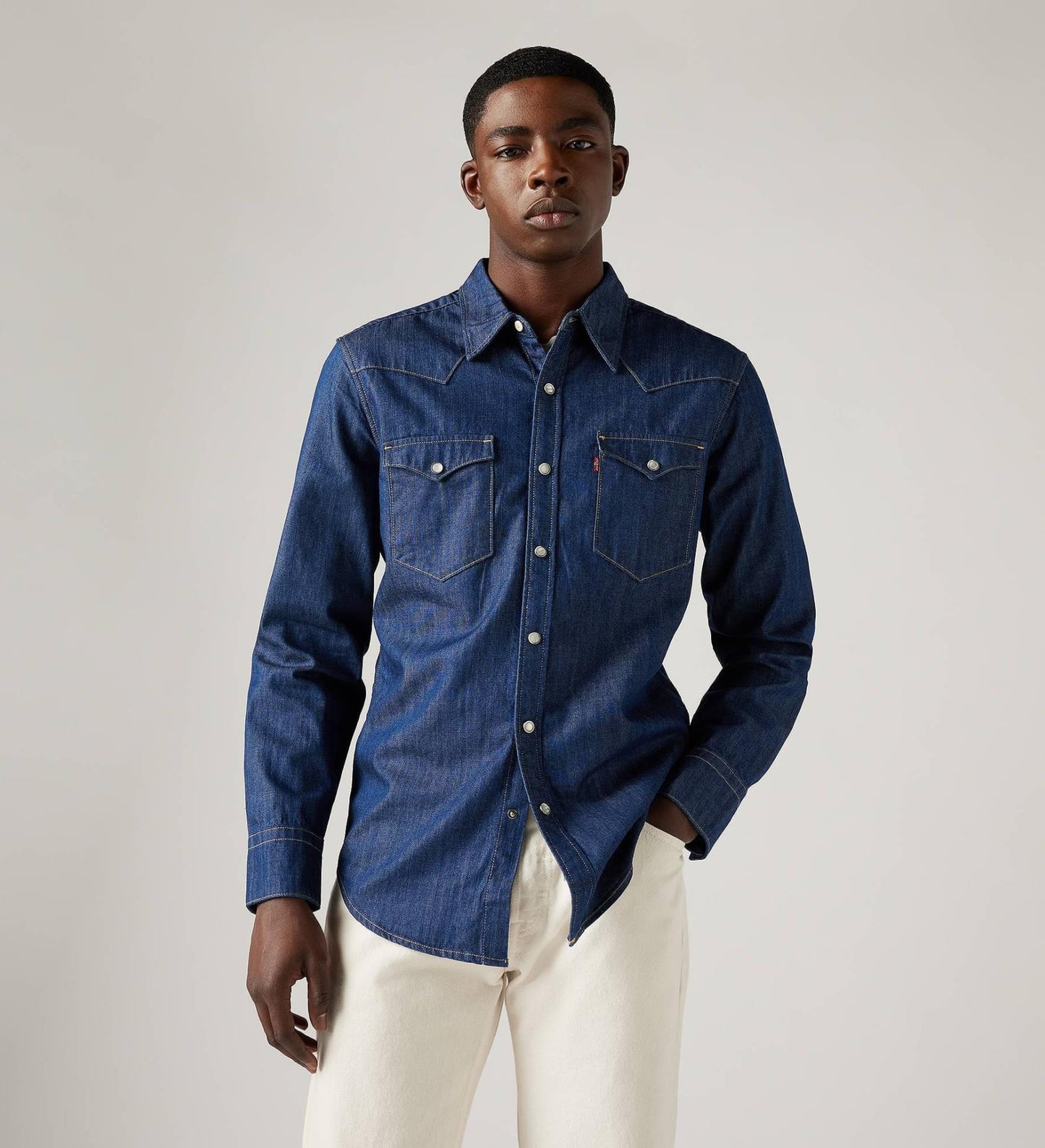 Levi's® Men's Barstow Denim Western Shirt, Standard Fit