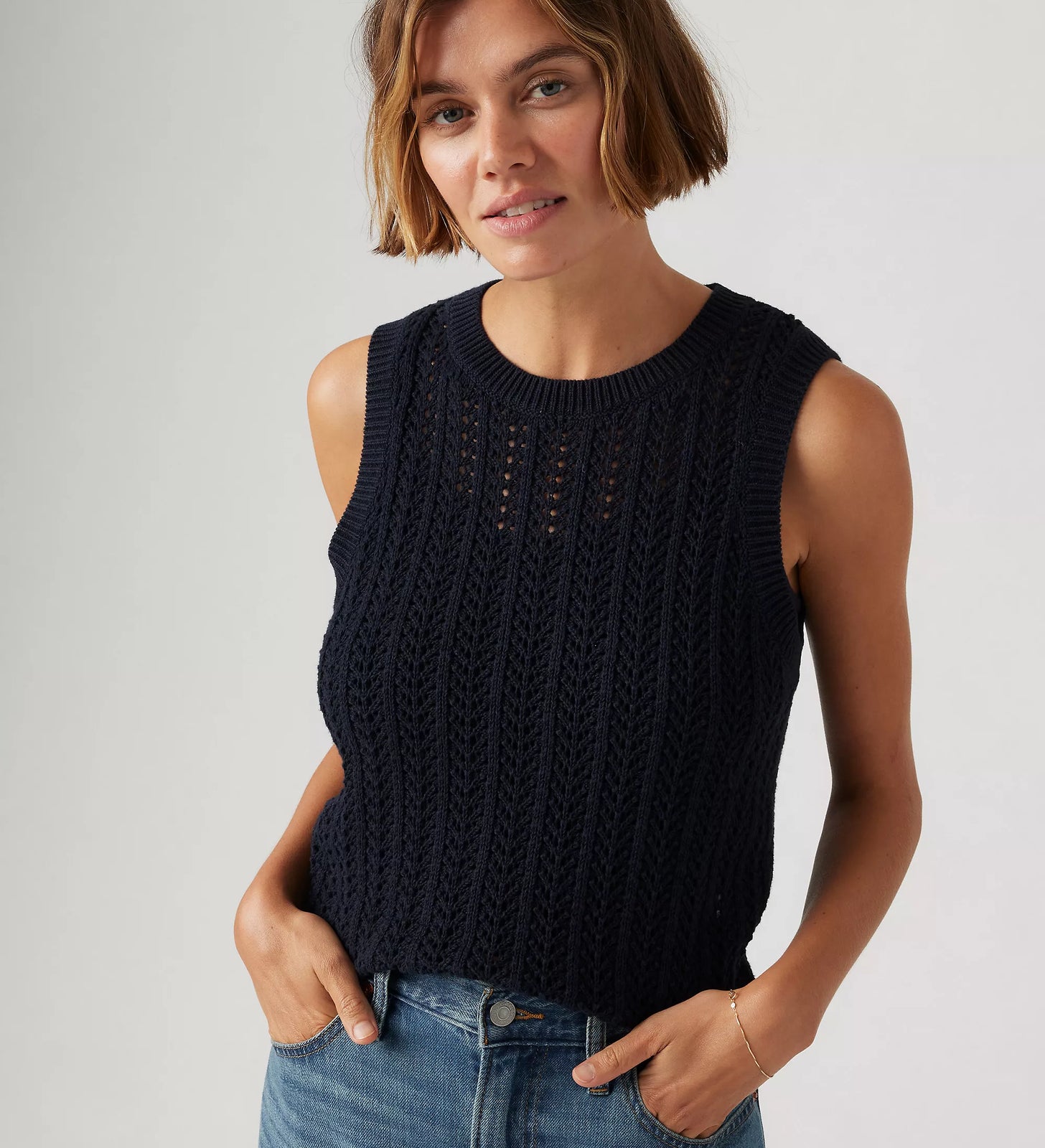 levi's® women's sunrise crochet tank 0012Z0003XS- Blacks – Levi's Hong Kong