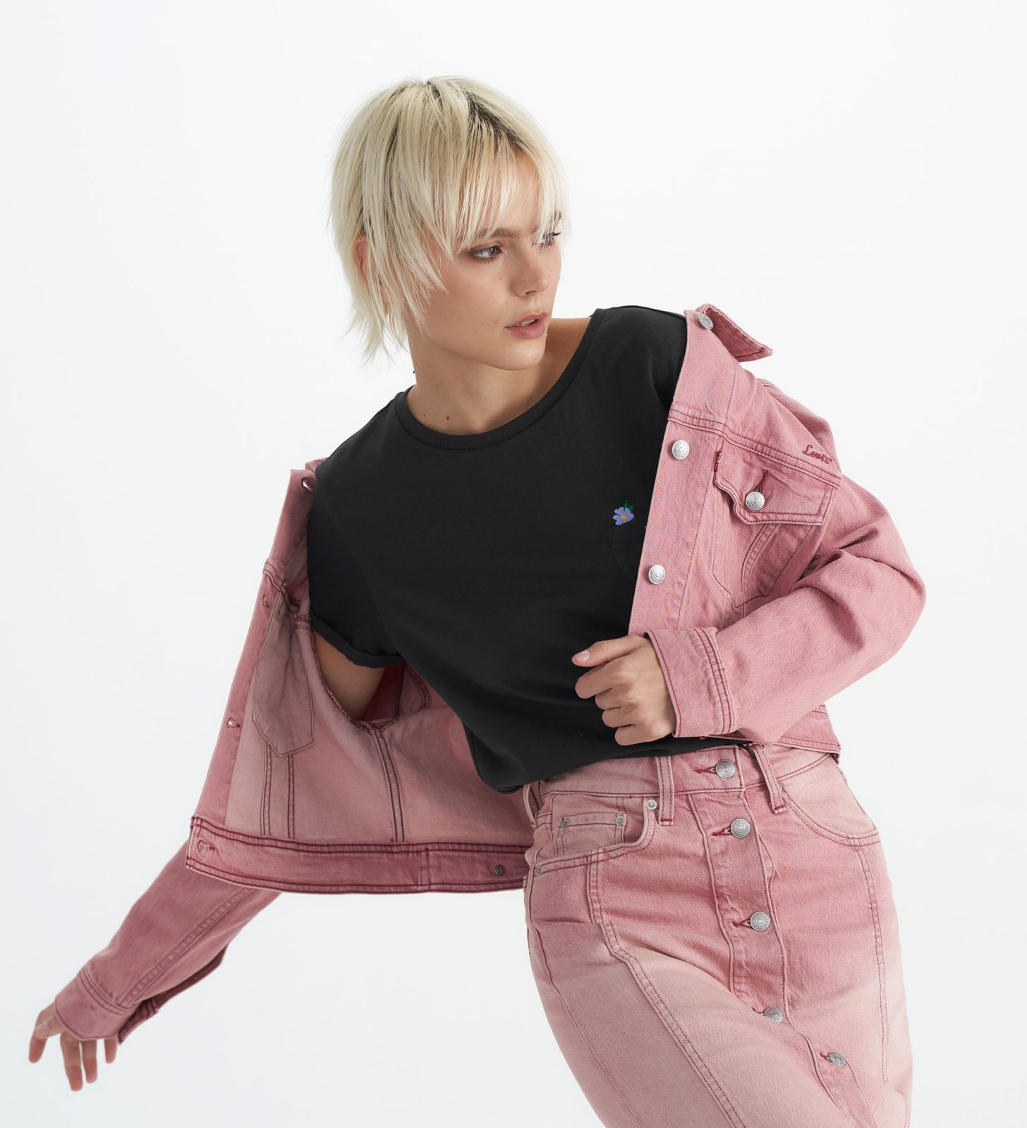 levi's® cropped 90s vintage trucker | women's 001C70001L- Pink – Levi's Hong Kong