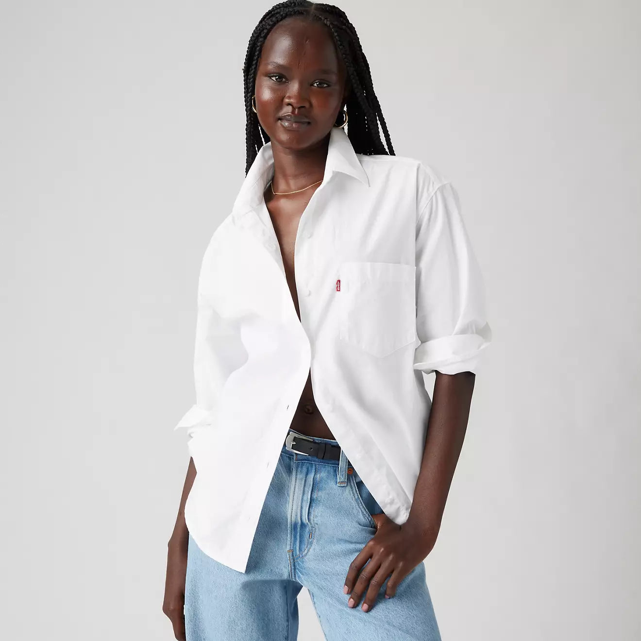 levi's® harlie boyfriend 男友襯衫 | 女裝 - neutral | levi's hk 001HM0003XS- Neutral – Levi's 香港