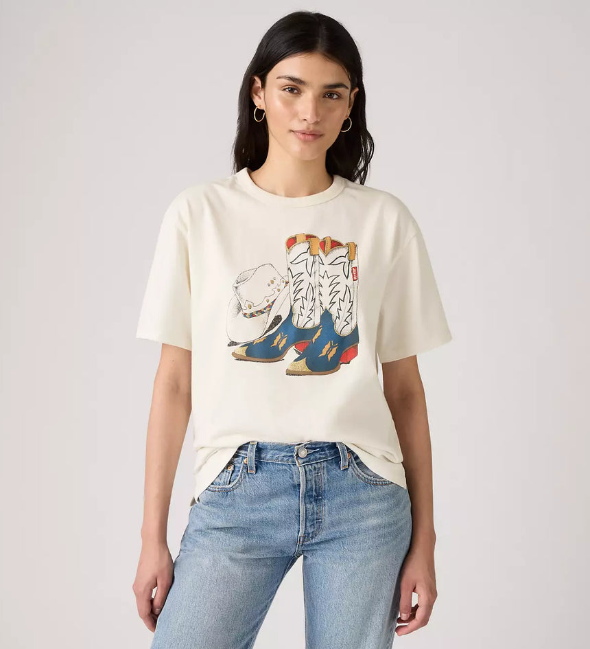 levi's® women's graphic tabor t-shirt 001MX0007XXS- White – Levi's Hong Kong