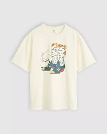 levi's® women's graphic tabor t-shirt 001MX0007XS- White  – Levi's Hong Kong