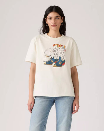 levi's® women's graphic tabor t-shirt 001MX0007XS- White  – Levi's Hong Kong