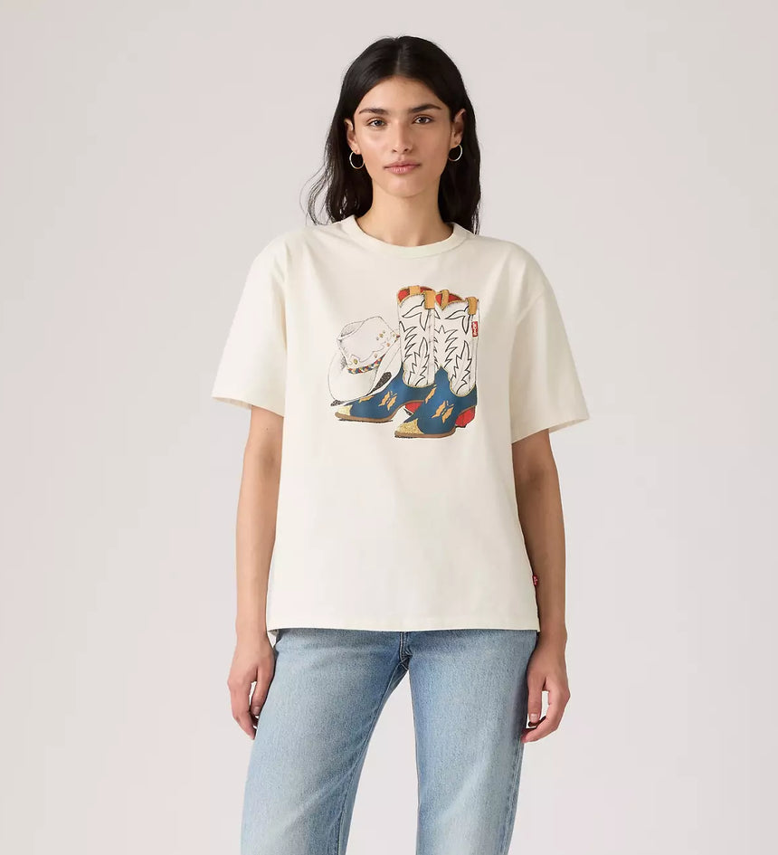 levi's® women's graphic tabor t-shirt 001MX0007XXS- White – Levi's Hong Kong