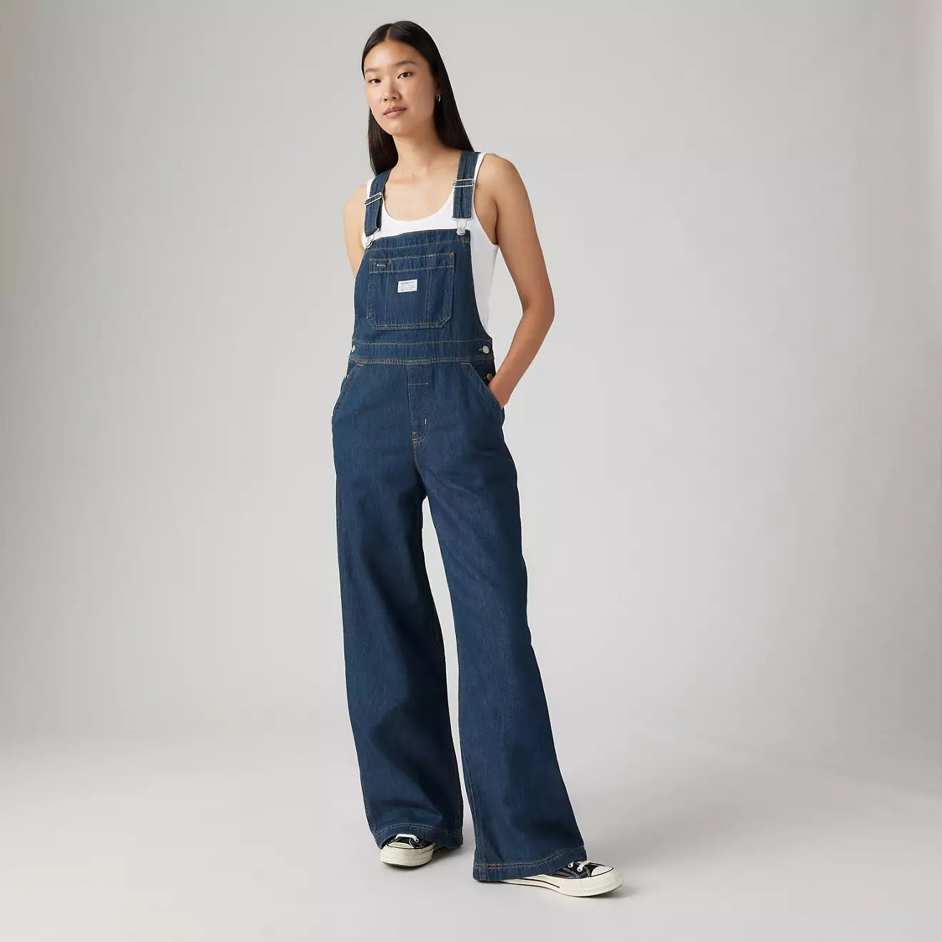levi's® xl 工裝連身褲 | 女裝   001V00005XXS- Dark Indigo – Levi's 香港