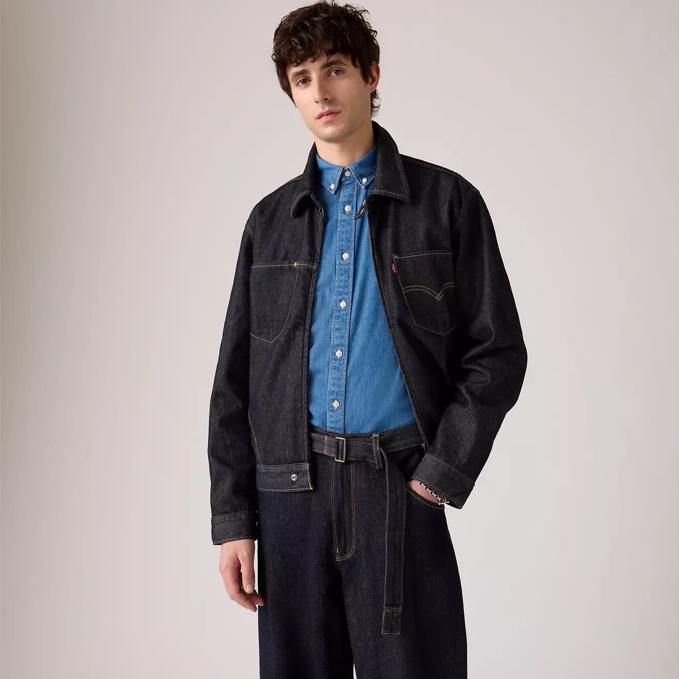 Levi's® Twisted Baggy Wide牛仔褲 | 男裝 - Dark Indigo | Levi's HK