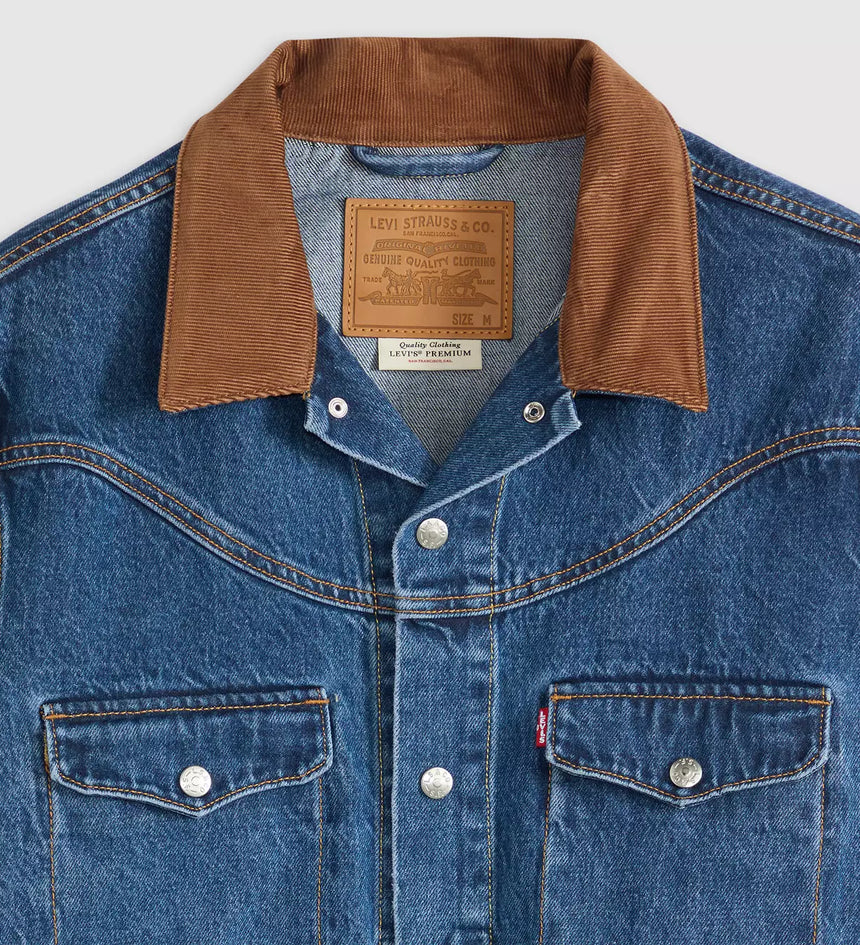 levi's® men's western shorthorn trucker jacket 002WN0000M- Blue – Levi's Hong Kong