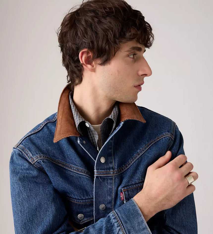 levi's® men's western shorthorn trucker jacket 002WN0000M- Blue – Levi's Hong Kong