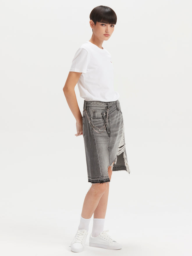 levi's®rock&roll系列破爛裙襬設計牛仔長裙|女裝 002Y9000023- Black  – Levi's 香港