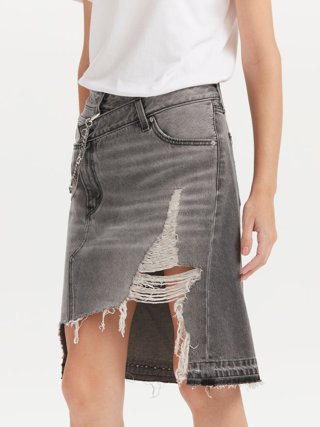 levi's®rock&roll系列破爛裙襬設計牛仔長裙|女裝 002Y9000023- Black  – Levi's 香港