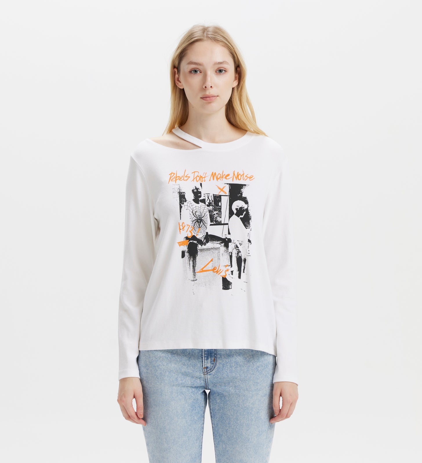 levi's® women's rock & roll long sleeve t-shirt 002YM0001XS- White – Levi's Hong Kong