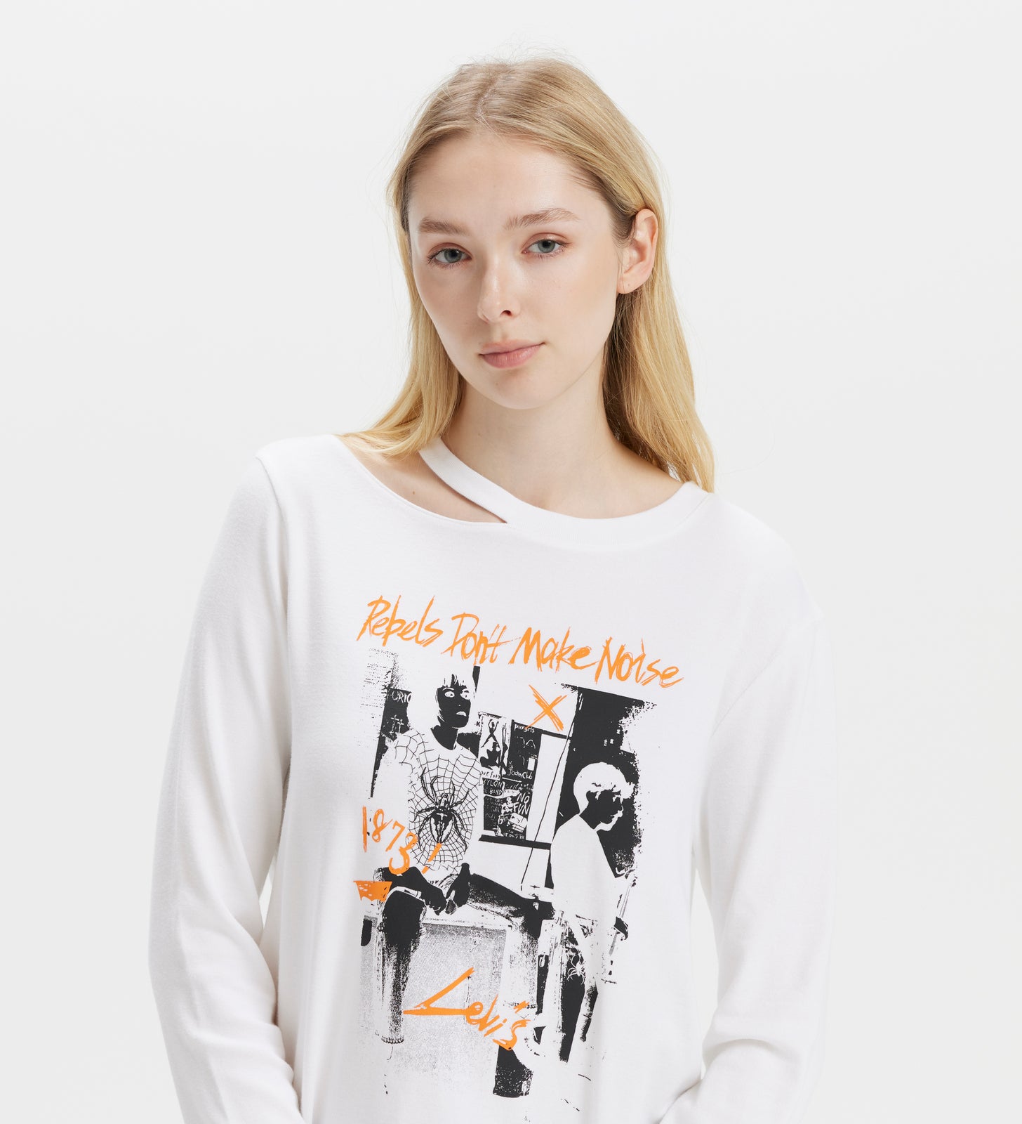 levi's® women's rock & roll long sleeve t-shirt 002YM0001XS- White – Levi's Hong Kong