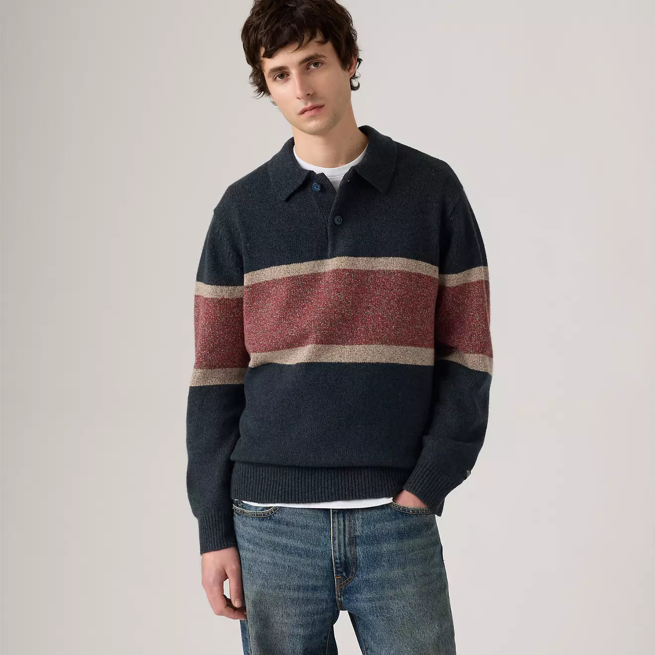 levi's® men's redwood rugby sweater 003B90001XS- Multicolor – Levi's Hong Kong