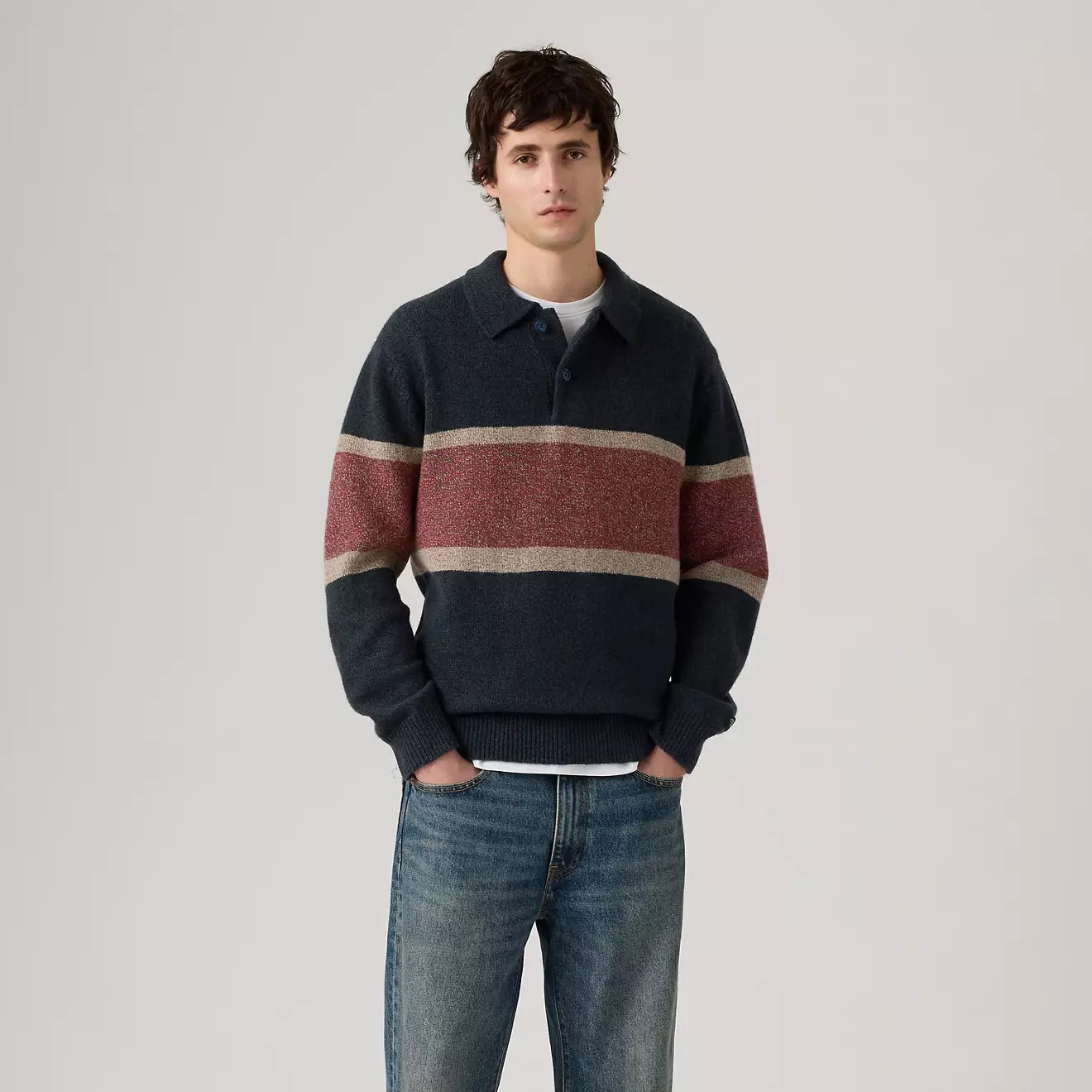 levi's® men's redwood rugby sweater 003B90001XS- Multicolor – Levi's Hong Kong