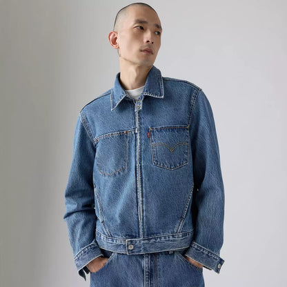 Levi's® Twist Trucker 牛仔外套 | 男裝 - Medium Indigo | Levi's HK